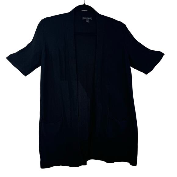Eileen Fisher Short-Sleeve Open Cardigan Women’s Medium Merino Wool Tencel Blend - Picture 1 of 9